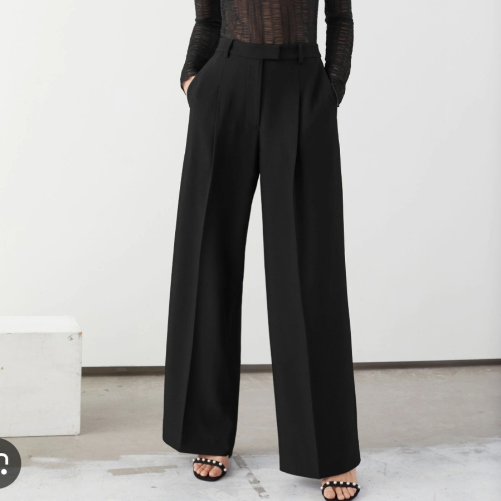 COPY - COPY - & Other Stories Relaxed Tailored Trousers in Black
